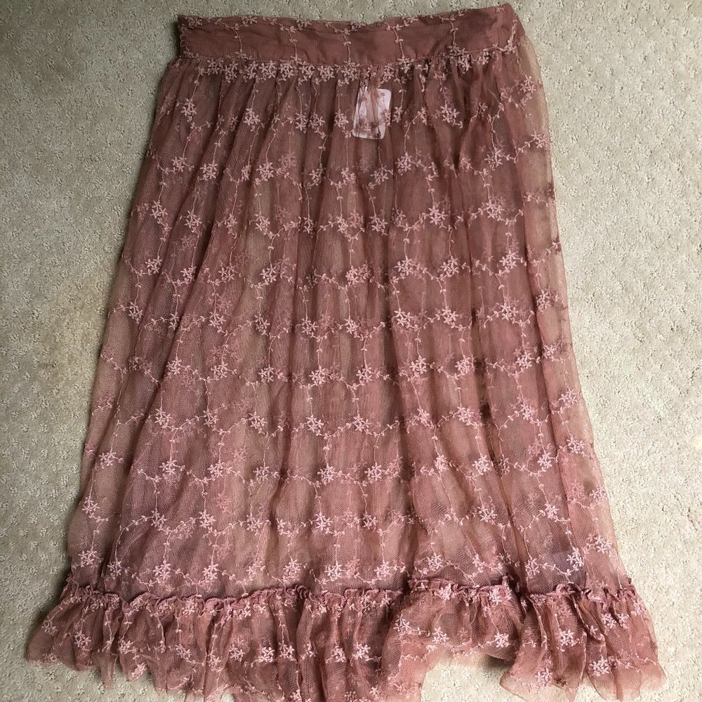 Free People Sheer Lace skirt